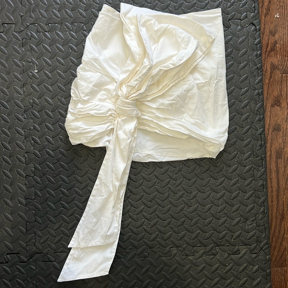 Zara White Bow Skirt